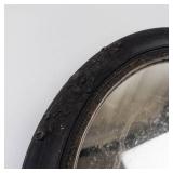 Antique Wood Framed Wall Mirror