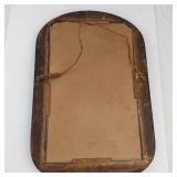 Antique Wood Framed Wall Mirror