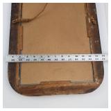 Antique Wood Framed Wall Mirror