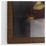 Vintage Framed Print of Portrait of Saskia Van Uylenburgh