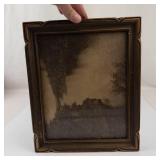 Vintage Framed River Landscape Print 12 X 10 in