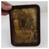 Vintage Small Framed Pastoral Print