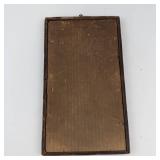 Vintage Edwardian-Style Lithograph Portrait in Original Wooden Frame