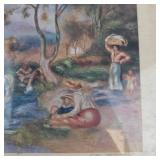 Pierre-Auguste Renoir the Washerwomen Framed Print 15 X 12.5 in