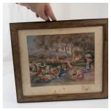 Pierre-Auguste Renoir the Washerwomen Framed Print 15 X 12.5 in