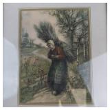 Framed Rural Print in Gold-Tone Frame