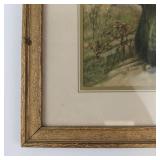 Framed Rural Print in Gold-Tone Frame