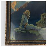 Vintage Maxfield Parrish Wild Geese Lithograph in Framed Display