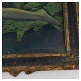 Vintage Maxfield Parrish Wild Geese Lithograph in Framed Display