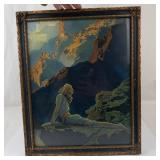 Vintage Maxfield Parrish Wild Geese Lithograph in Framed Display