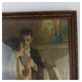 Vintage Framed Artwork of a Formal Couple