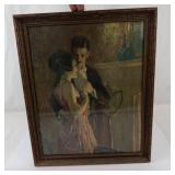 Vintage Framed Artwork of a Formal Couple