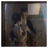 Vintage Framed Artwork of a Formal Couple