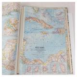 Vintage National Geographic Society Atlas Folio World Map Book