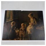 Bernard Pothast Her First Lesson Vintage Lithograph Print