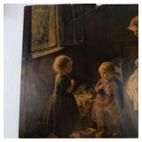 Bernard Pothast Her First Lesson Vintage Lithograph Print