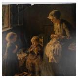 Bernard Pothast Her First Lesson Vintage Lithograph Print