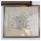 Woodedge Framed Map of France & Portrait Collage (Lot of 2)