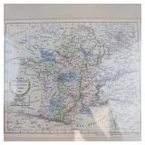 Woodedge Framed Map of France & Portrait Collage (Lot of 2)