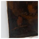 19th Century Oil Painting With Two Squirrels and a Bird