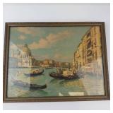 Vintage Gaston Boucart Grand Canal Venice Framed Print