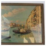 Vintage Gaston Boucart Grand Canal Venice Framed Print