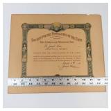 1913 Society for the Propagation of the Faith Certificate for Joseph Kren