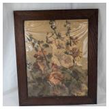 Vintage Large Framed Floral Print