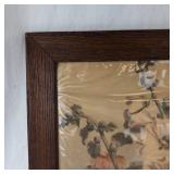 Vintage Large Framed Floral Print