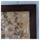 Vintage Large Framed Floral Print