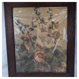 Vintage Large Framed Floral Print