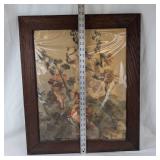 Vintage Large Framed Floral Print
