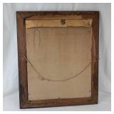 Vintage Large Framed Floral Print