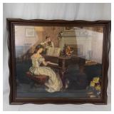 Vintage Framed Print Song of Love by Antoni Ditlef 22 X 26.5 in