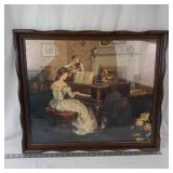 Vintage Framed Print Song of Love by Antoni Ditlef 22 X 26.5 in