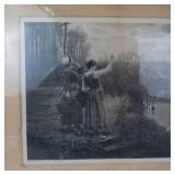 Daniel Ridgway Knight Hailing the Ferry Framed Print 25 X 20 Inches