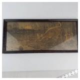 Vintage Framed Deer Wildlife Print Wall Art
