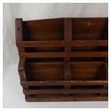 Vintage Wooden Wall-Mounted Organizer Shelf
