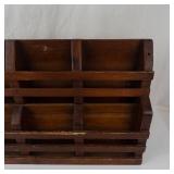 Vintage Wooden Wall-Mounted Organizer Shelf