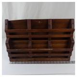 Vintage Wooden Wall-Mounted Organizer Shelf