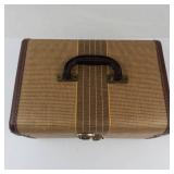 Vintage Hard-Sided Train Case With Lock - No Key