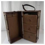 Vintage Doll Travel Trunk With Inserts