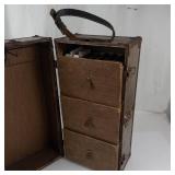Vintage Doll Travel Trunk With Inserts