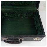 Vintage E.M.S.D. Black Briefcase With Green Lining