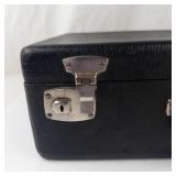 Vintage E.M.S.D. Black Briefcase With Green Lining