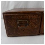 Vintage 2-drawer Wooden Card Catalog File Cabinet