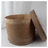 Round Wooden Lidded Box