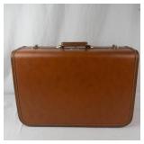 Vintage Lapadite Brown Hard-Sided Suitcase