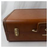 Vintage Lapadite Brown Hard-Sided Suitcase
