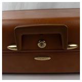 Vintage Lapadite Brown Hard-Sided Suitcase